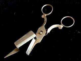 Antique Country Primitive Candle Wick Cutter Trimmer Snuffer Scissors
