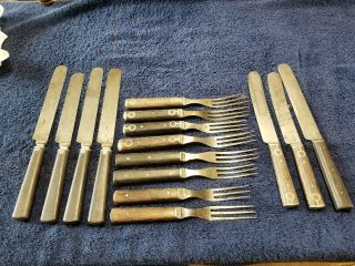 Antique Civil War Era Cutlery,  3 Tine Forks,  Knives