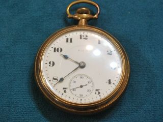 Vintage 1919 Elgin 18 Size Gf 17j Pocket Watch - - For Repair /parts