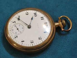 Vintage 1919 ELGIN 18 Size GF 17J Pocket Watch - - For Repair /Parts 2