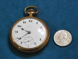 Vintage 1919 ELGIN 18 Size GF 17J Pocket Watch - - For Repair /Parts 4