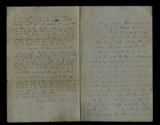 6th Vermont Infantry Civil War Letter Rebels Attack Railroad,  Kill Soldiers Etc