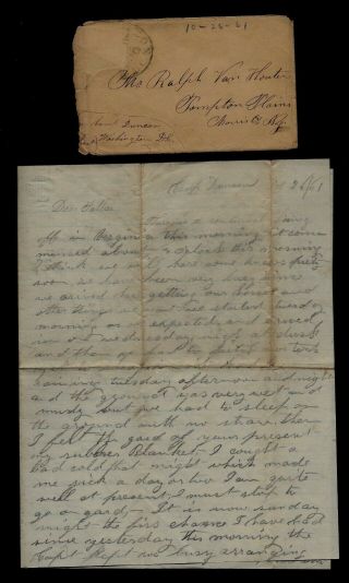 1st Jersey Artillery Civil War Letter - Hears Virginia Battle While Writing
