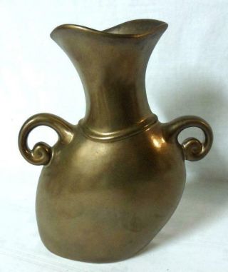 Mid Century Modern Lambert Melted Surreal Dali Era Art Pottery Vase