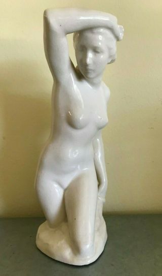 Vintage Art Deco Nude Porcelain Figure Female Nude 1950 