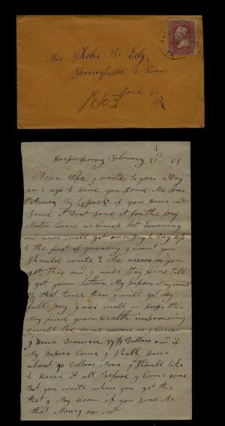 14th Pennsylvania Cavalry Civil War Letter - Writes Wife From Harper 