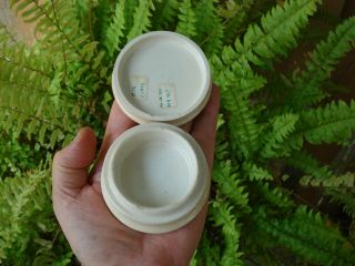 Antique,  ceramic,  (1900) LONDON Chemist green print Cold Cream jar pot lid 5