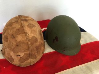 Wwii Us Army Vietnam Camouflage Helmet Liner & Cover Steinberg Bros.