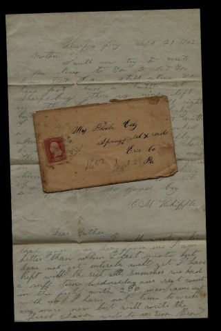 111th Pennsylvania Infantry Civil War Letter - Right After Battle Sharpsburg