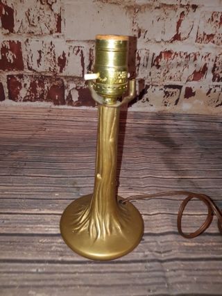 Vintage Old Tiffany Solid Brass Tree Desk Table Lamp Light Antique Style