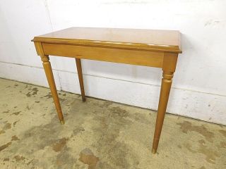 Vintage 1960s Best Construction Solid Maple Piano Storage Lift Top Bench Stool