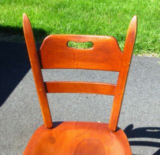 Vintage Cushman Colonial Creations VT Hard Rock Maple 4125 Crown Back Chair 4