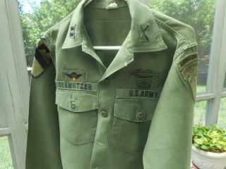 Vietnam Us Army Ranger / 1st Cavalry Captains Fatigue Shirt.