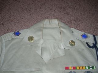 U.  S.  ARMY 1970 KHAKI SUMMER UNIFORM / SHIRT SMALL & PANTS 30 x 31 and Black Belt 6