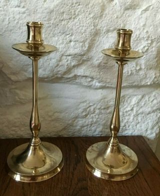 Antique Art Nouveau Brass Candle Sticks