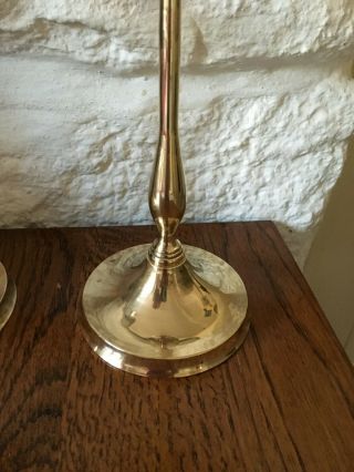 Antique Art Nouveau Brass Candle Sticks 5