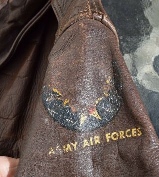 Vintage Type A - 2 Leather Jacket.  Named & Documented.  XIII Fighter Command.  WOW 8