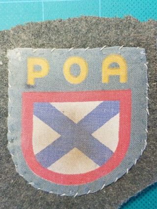 WW2 German POA Sleeve Shield insignia patch Cut Off on Tunic Volunteer Russian 5