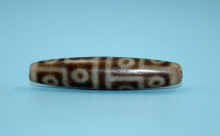 53 11 Mm Antique Dzi Agate Old 12 Eyes Bead From Tibet