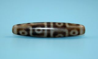 53 11 mm Antique Dzi Agate old 12 eyes Bead from Tibet 5