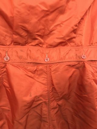 Vintage Orange Flight suit 1960 XL Long Olive Mill Wool Blend So Cool USA 4