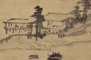 JAPANESE HANGING SCROLL ART Painting Sansui Landscape Asian antique E7568 4
