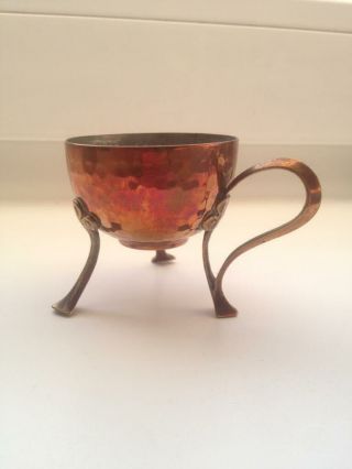 Antique Art Nouveau JUGENDSTIL Arts & Crafts WMF Copper & Brass Egg Cup c1910 2