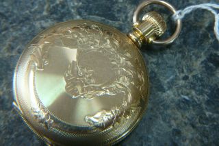 1886 Illinois Watch Co.  6 Size Hunter Case Pocket Watch Gold Filled Case