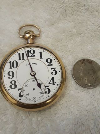 Illinois Vintage American Pocket Watch For Repair Or Parts