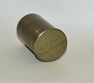 Empty Objective Lens Canister For Brass Microscope.  1/4 & 2 ".