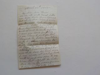 Civil War Letter 1865 Deserter Will Have Trial Try Get Pardon From President Vtg