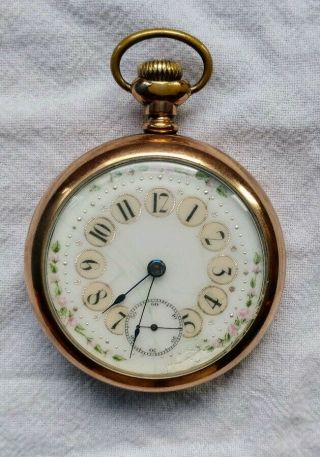 1901 Waltham " P.  S.  Bartlett " 17j 18s Pocket Watch Lever Set Dial Gold Fill
