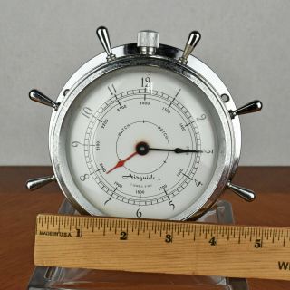 Vintage Airguide 7 Jewel 8 Day Ship Wheel Clock FOR REPAIR 2