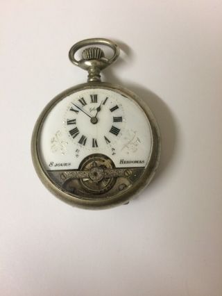 Antique Hebdomas 8 Day Pocket Watch -,  But Needs A Repair