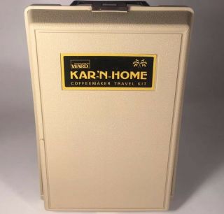 Vintage Montgomery Wards Kar - N - Home Coffee Maker Pot Travel Set Camping Rv Car