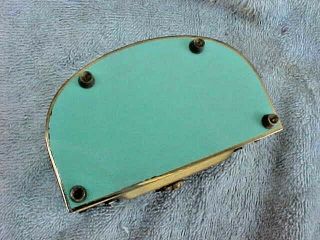 Vintage Art Deco Green & Brass Trim Kienzle Alarm Clock - Good Order 5