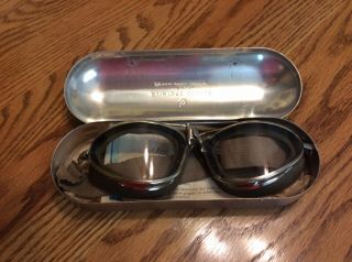 Us Air Transport Flying Goggles American Optical Company Aviators Motorcycle Vtg