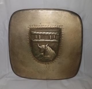 Dirk Van Erp ??? Brass Tray With Windmill Mark