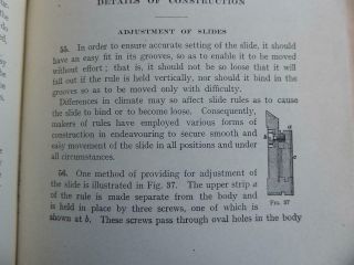 1922 SLIDE RULES,  MATHS MECHANICS ALGEBRA RARE AND FASCINATING VINTAGE BOOK 3