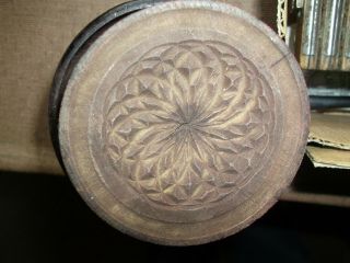 Collectible Vintage / Antique Butter Press Mold - Carved Wood
