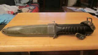 Ww 2 M - 3 Fighting Knife Made By Springfield Armory With Usm8a1 Scabbard