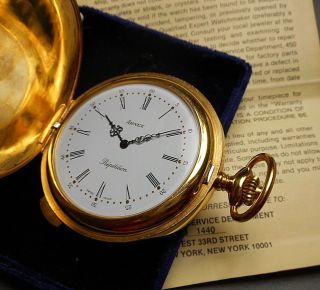 Vintage Arnex Swiss 5 Minute Repeater Pocket Watch in Gold Plated Hunter Case 12
