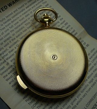 Vintage Arnex Swiss 5 Minute Repeater Pocket Watch in Gold Plated Hunter Case 3