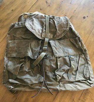 Canvas Backpack Vintage Military Old School Hip
