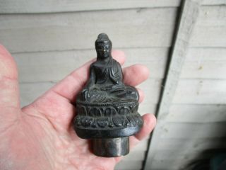 An Antique Asian/chinese ? Bronze God Figure 18th C ?