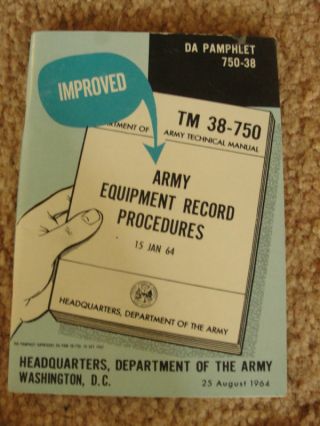 Da Pamphlet 750 - 38,  Army Equipment Record Procedures
