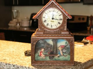 Vintage Haddon Electric " The Teeter Totter " 15 Lighted Motion Clock