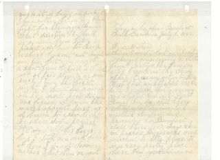 1862 Civil War Letter,  From Bueafort,  Sc.  Ref: Rebels Attacking From Boats