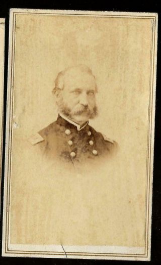 Civil War Cdv Union General John G Foster Fortress Monroe Photographer
