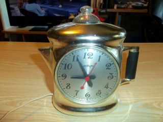 Mid Century Mastercrafters Clock Perky Percolator Coffee Pot Model 470